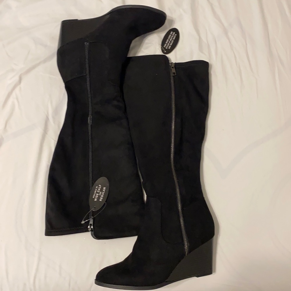 Style Co 7 1/2 wide calf boots suede